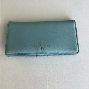 Kate Spade  seaside blue leather bifold wallet